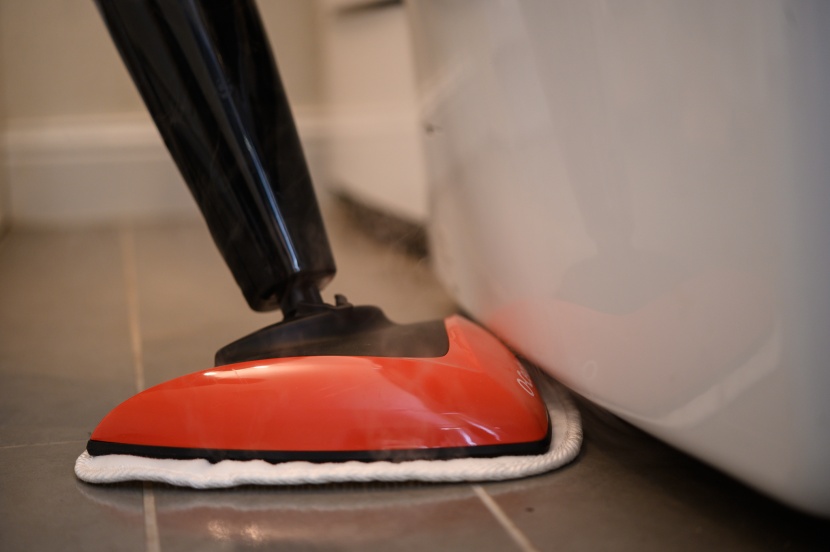 o-cedar microfiber - an oversized mop pad helps clean larger areas quicker.