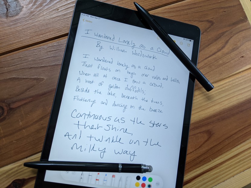 stylus pen - you can see how much easier it is to write clearly and compactly...