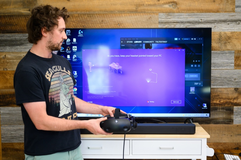 hp reverb g2 - you don&#039;t need to wear the hp reverb g2 to set up the barrier...