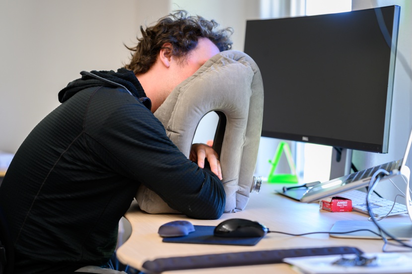 travel pillows - designed to fit on a tray table, or even your office table, the...