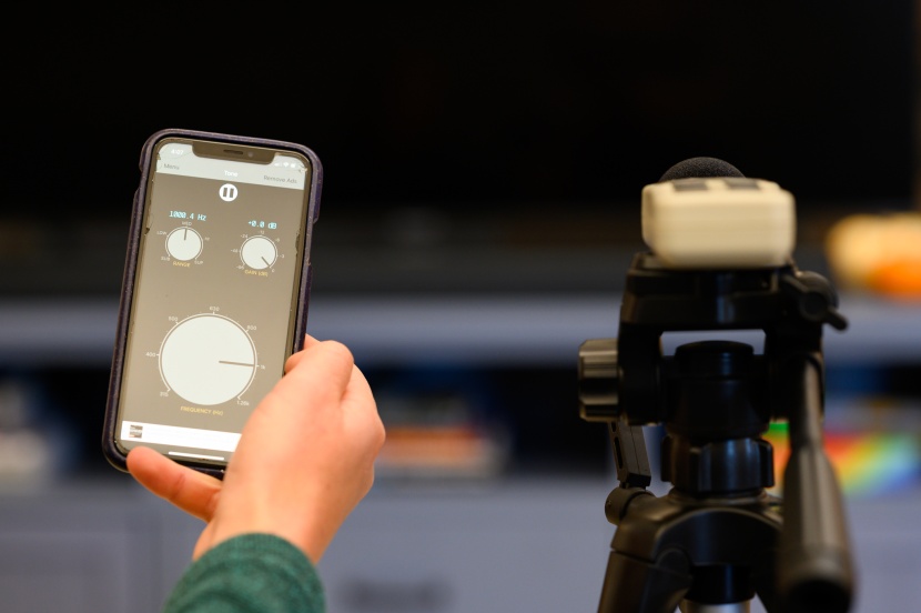 our trusty decibel meter gives us solid measurements of each...