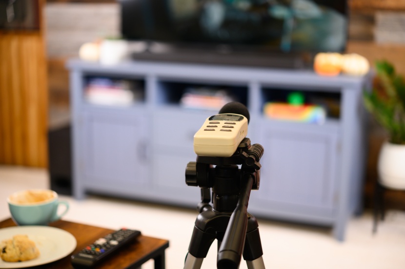 soundbar - our audio team measures the volume output of each device from a...