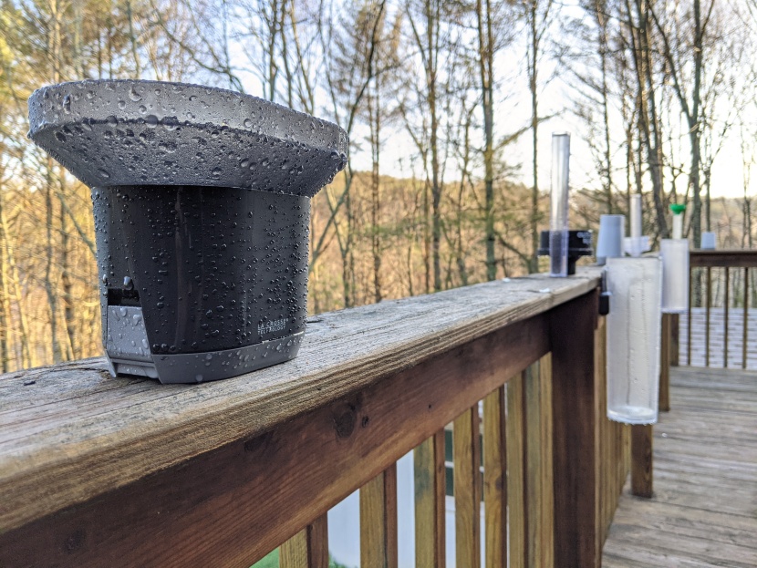 rain gauge - rainfall totals can change from location to location, so we test our...