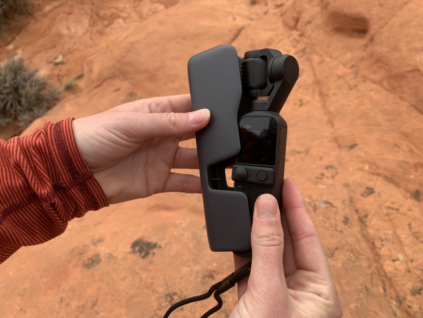 the dji pocket 2 includes a handy carrying case to protect the lens...