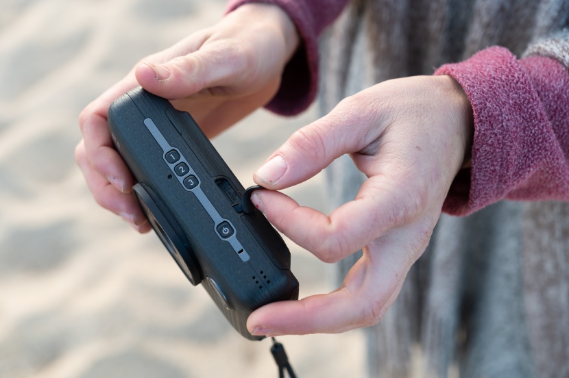 fujifilm instax mini liplay - the charging port for the mini liplay is kept clean by a little...