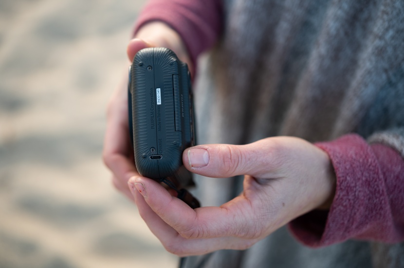 instant camera - the fujifilm instax mini liplay houses a micro usb port for...