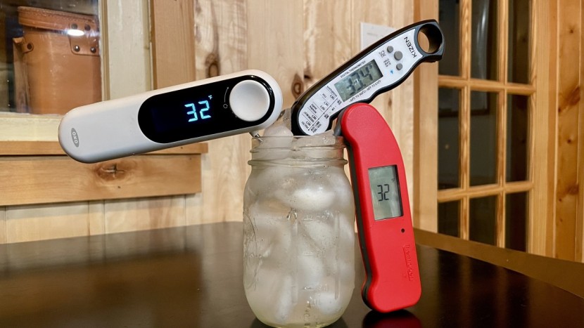 meat thermometer - the oxo thermacouple and the thermapen one were spot on for accuracy...