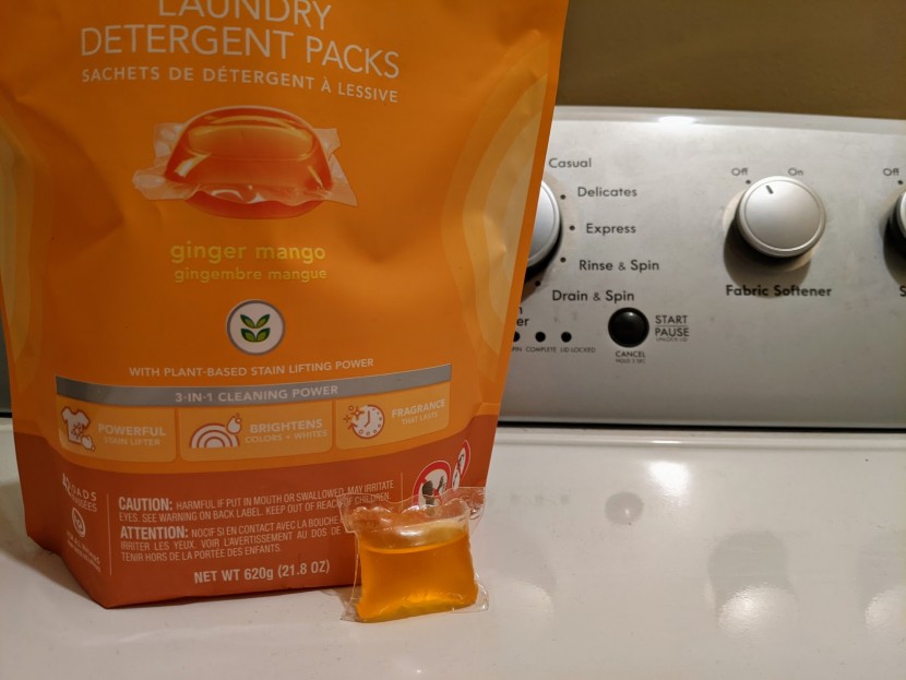 laundry pod - these are some of the smallest liquid pods we tested.