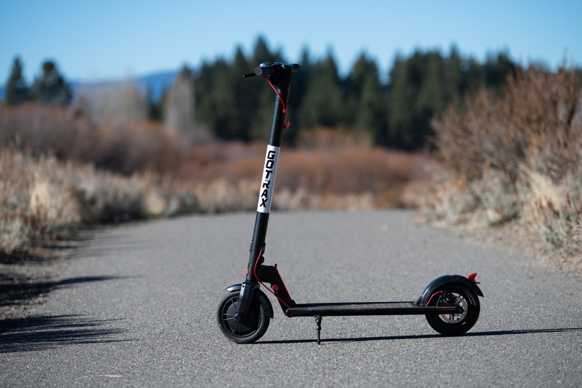 Gotrax GXL V2 Review (8.5-inch pneumatic tires help to give the GXL V2 a relatively comfortable ride.)