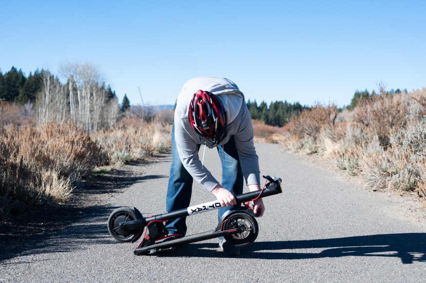 gotrax gxl v2 - the lightweight gotrax is an easily portable scooter, but the latch...