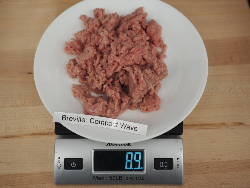 breville the compact wave - this microwave defrosted just over half of the frozen meat.