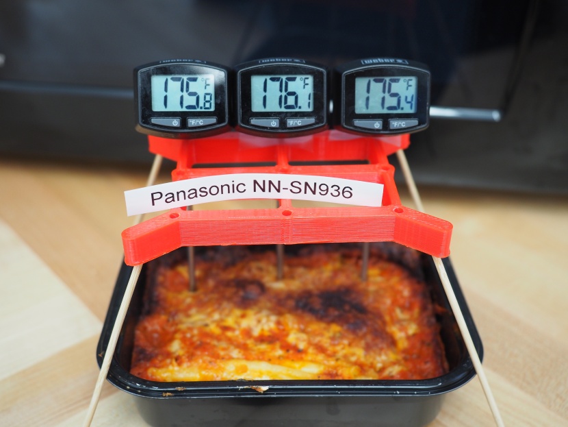 panasonic nn-sn936b - the lasagna had very little temperature variation.