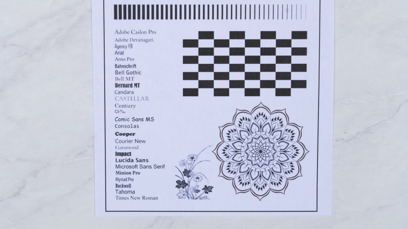 home printer - you can see that text overall looks good and the 4155e would've...