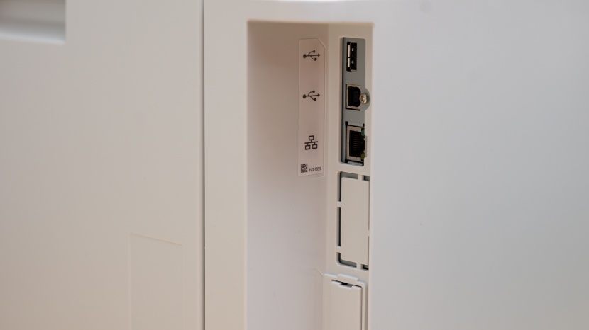 home printer - taking a look at the input ports of the canon imageclass mf741cdw.
