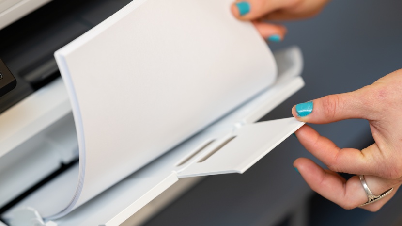 hp laserjet pro m428fdw - the m428fdw&#039;s loading trays are large enough to accommodate a lot of...