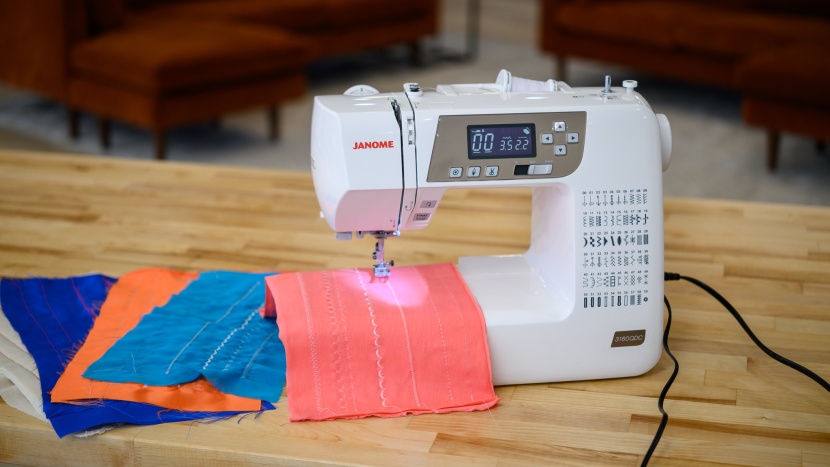 janome 3160qdc-t - clean, clear directions and stitch set-up.