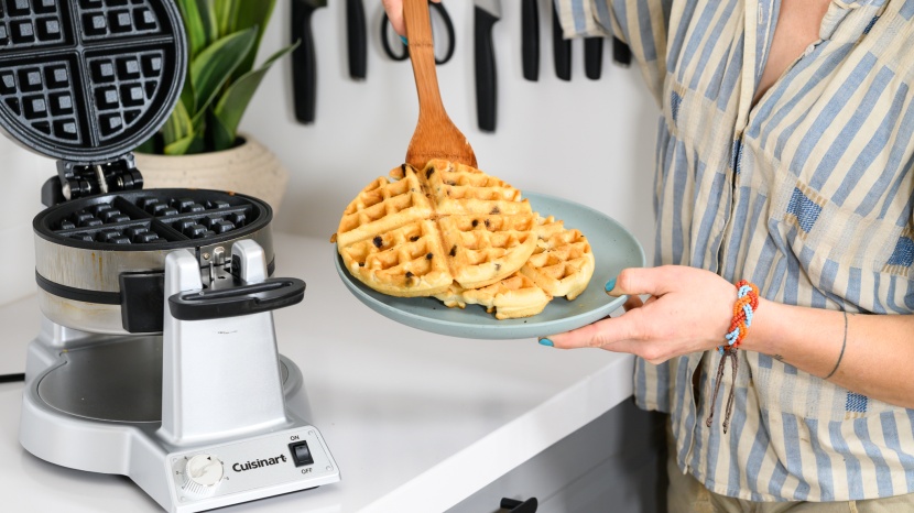 waffle maker - the cuisinart double belgian is a large waffle maker that weighs in...
