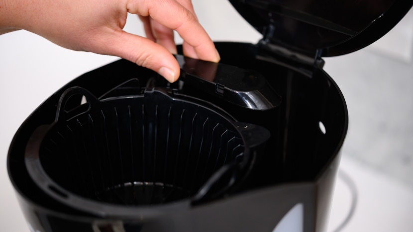 mr. coffee simple brew 12-cup switch - we like that this machine is easy to clean, with its small number of...