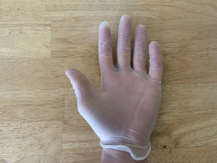 disposable gloves - the basic vinyl exam gloves don&#039;t have a ton of stretch but are...