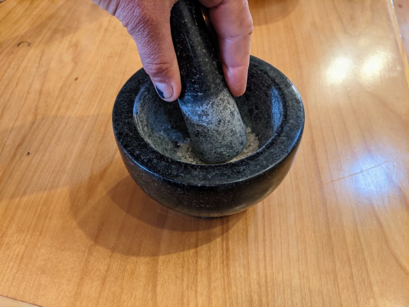 mortar and pestle - our rice test, using the health smart. this granite set performed...
