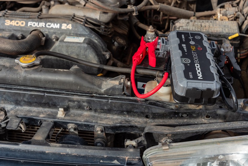 jump starter - the noco boost hd gb70 clamps were large enough to comfortably wrap...