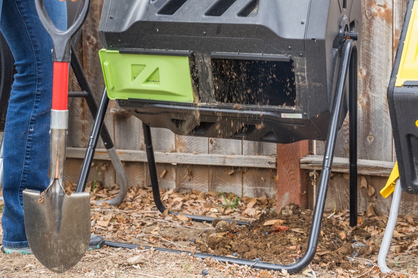 compost bin - to unload this model we needed to employ quite a bit of shaking and...