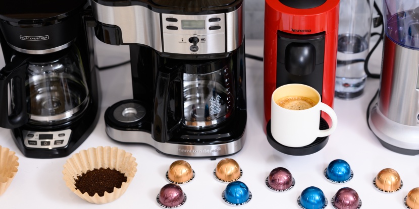 hamilton beach 2-way - the hamilton beach 2-way can also brew single pods on the side with...