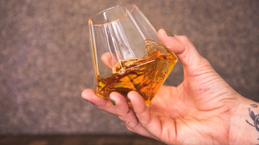 whiskey glass - with all the angled edges, the diamond can be a little difficult to...