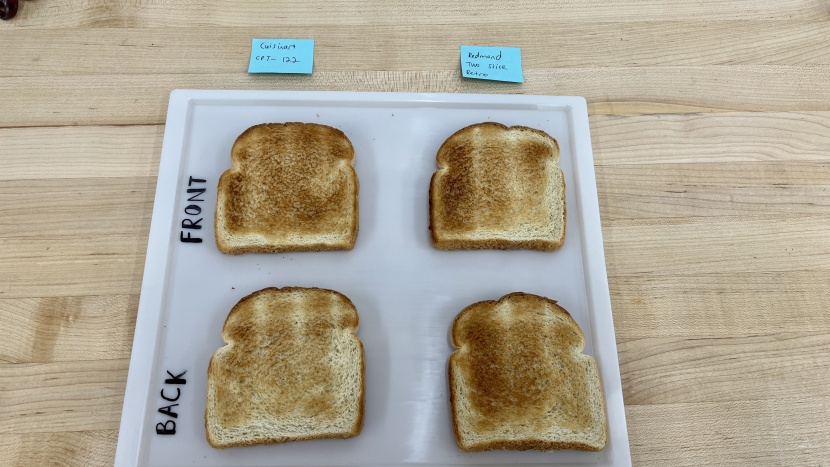 redmond 2 slice retro - left: cuisinart cpt-122 frozen bread test. right: redmond 2 slice...