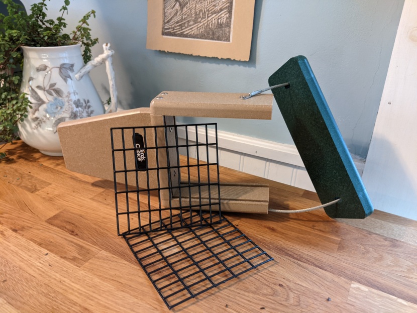 bird feeder - the birds choice suet feeder&#039;s lid slides easily up the hanging...