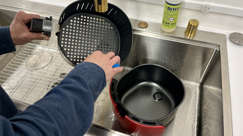 dash deluxe electric - the more slots and holes in the basket, the harder it is to clean.