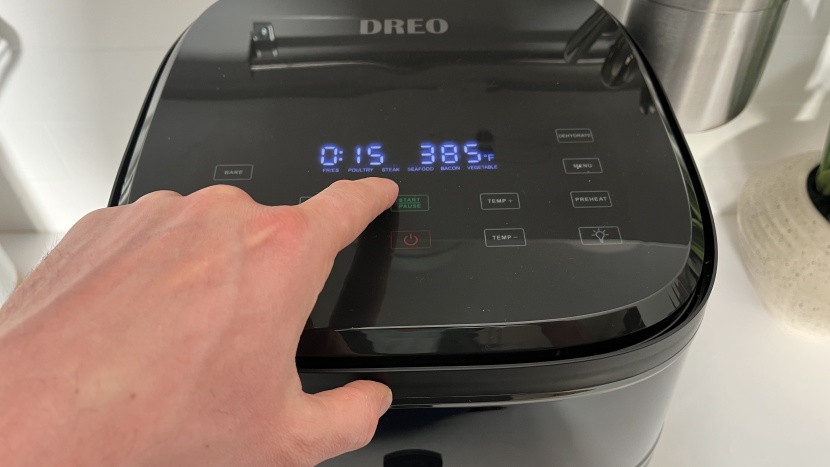 dreo pro max - the dreo interface is intuitive and the buttons are responsive.