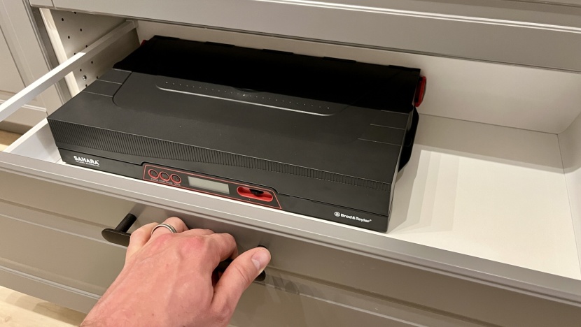 when folded down, the brod &amp; taylor sahara easily fits in a...