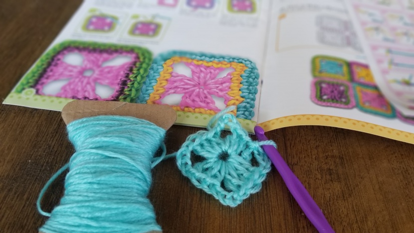 crochet kit - this kit might be good for kids but was far from our favorite.