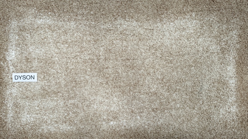 dyson big ball multi floor - the flour test prior to vacuuming.