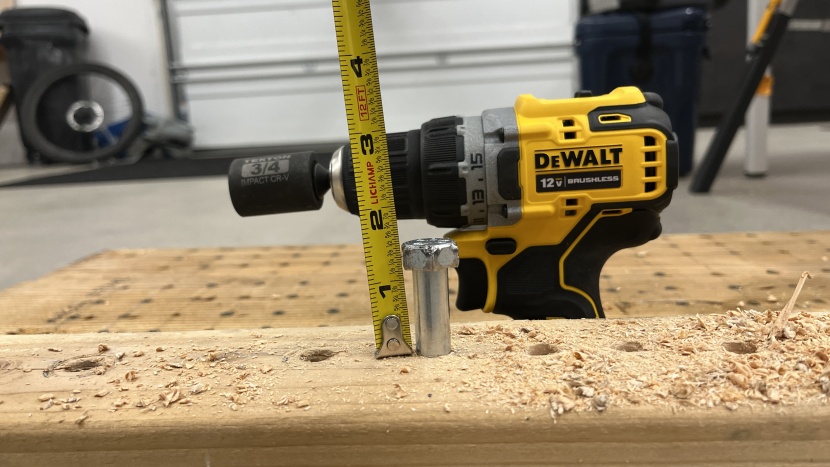 dewalt extreme 12v max dcd701f2 - the dewalt extreme 12v had a bit of a rough time sinking a lag screw...
