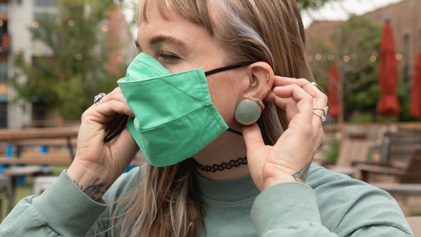 face mask - the base camp is a very structured mask.