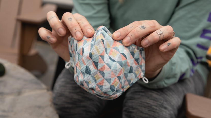 face mask - the thin material of the enro helps keep things from getting too hot...