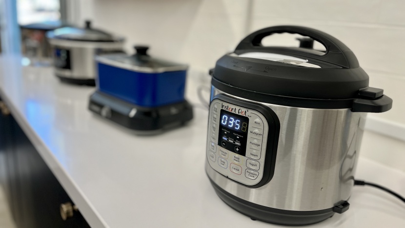 slow cooker - the buttons on the duo are easy to use and give you lots of options.