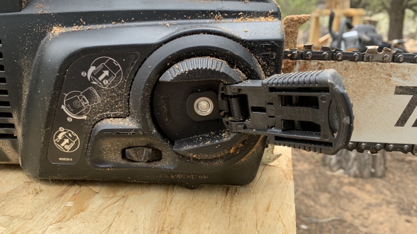 makita uc4051a - the makita has one of our favorite tool-free chain tensioning systems.