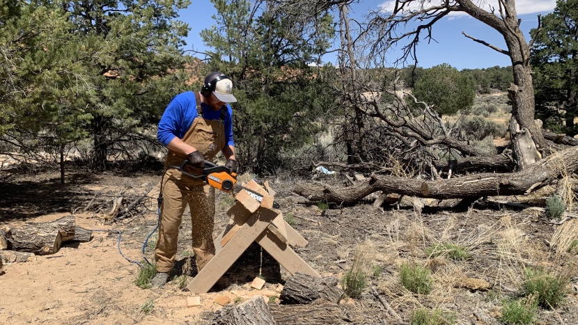 chainsaw - using the exact same size and type of lumber allows us to recreate...