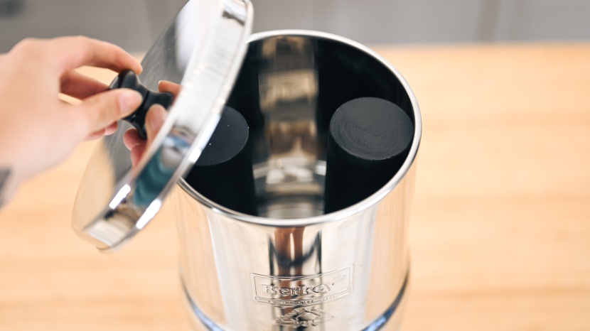 travel berkey - just top the top tank off, put the cap on, and walk away.