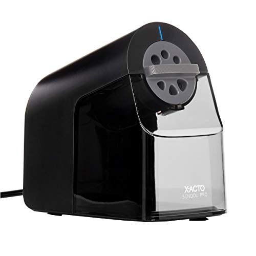 DimyFew Electric Pencil Sharpener - 5 Hole Sizes For All Pencils, USB Powered, Smart Protection (Pink)
