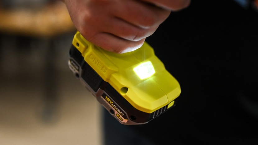 the ryobi led emits plenty enough light for a small work space.