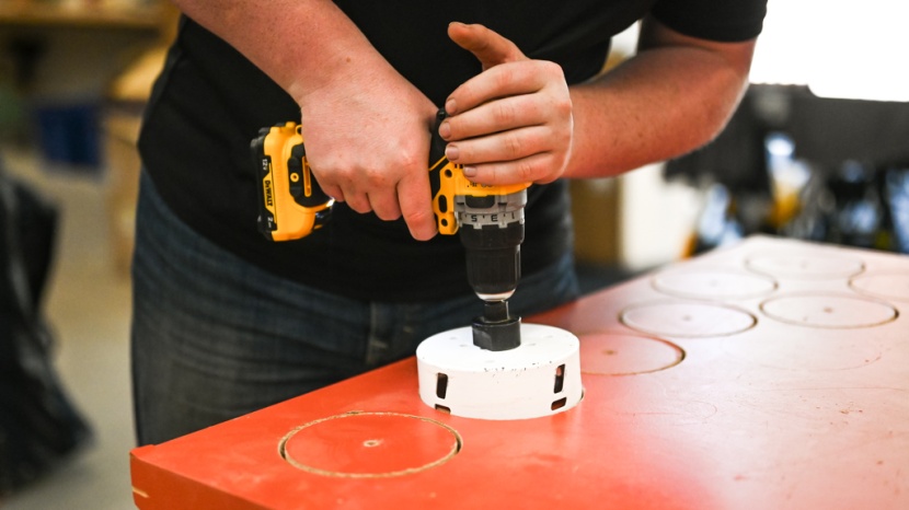 dewalt 20v xr brushless dcd791b - the dewalt 20v max xr is great for cutting holes in wood.