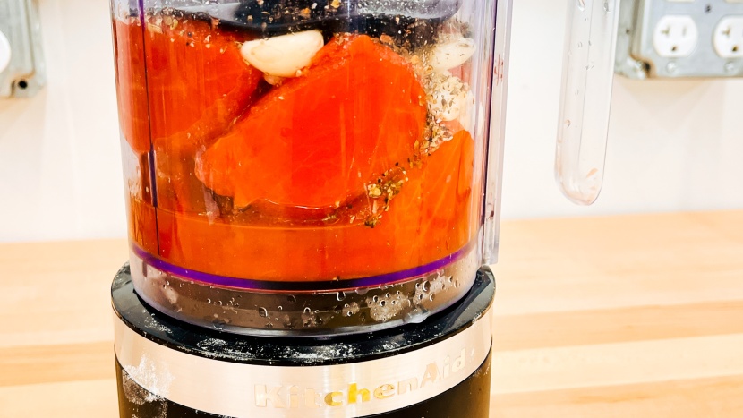 kitchenaid 5-cup - making tomato sauce was accomplished on a single charge, although...