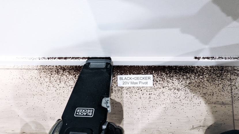 handheld vacuum - the max pivot excels at cleaning baseboards but struggles a bit...