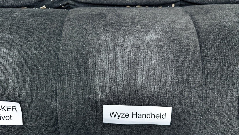 wyze handheld - many handheld vacuums struggle to remove flour from cushions, but...