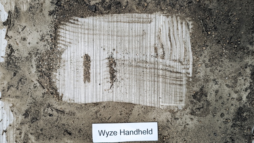 the wyze struggled to make a meaningful dent in the outside dirt.