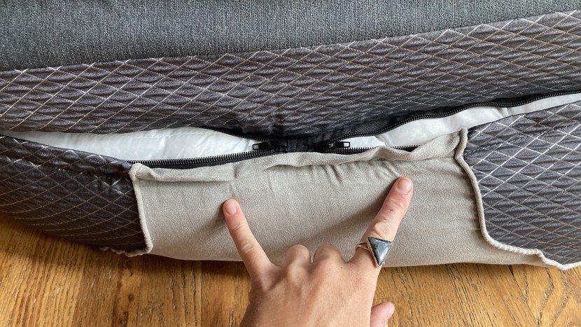 dog bed - the barksbar has two zippers; one for the bed platform and a two-way...